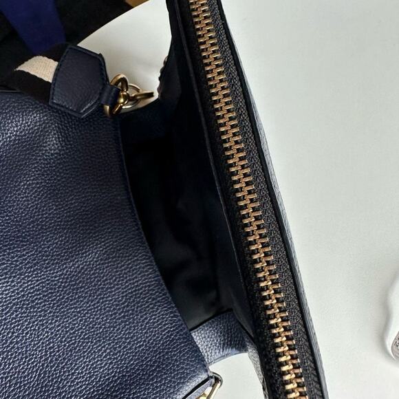 MARC By Marc Jacobs Gotham Leather Saddle Bag in Navy - Picture 9 of 16